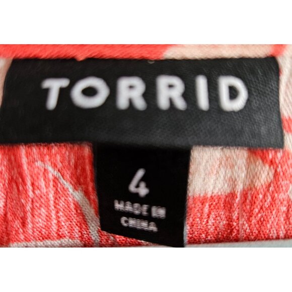 Torrid Woman Size 4 (4X) Peasant Blouse NWT Floral Crochet Trim  Layered Tunic - Picture 5 of 9